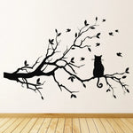 Tree Branch Cat Custom Wall Sticker