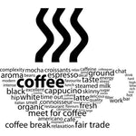 Coffee Cup Cafe Quote Custom Wall Sticker