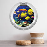 Custom Tropical Fish Porthole 3D Wall Sticker