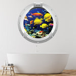 Custom Tropical Fish Porthole 3D Wall Sticker