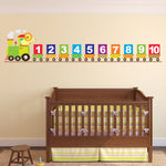Lion Number Train Nursery Custom Wall Sticker