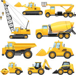 Childrens Construction Digger Custom Wall Sticker Set
