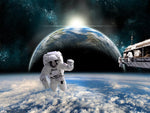 Astronaut & Planet Earth Custom Wall Mural Wallpaper